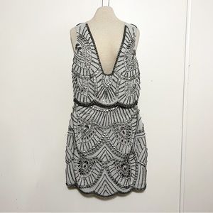 ASOS Silver Embellished Sequin Mini Dress 12